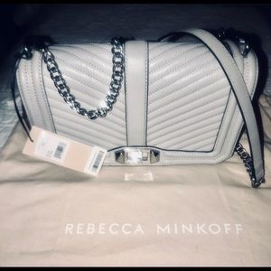 Rebecca Minkoff NWT Chevron Quilted Love Crossbody